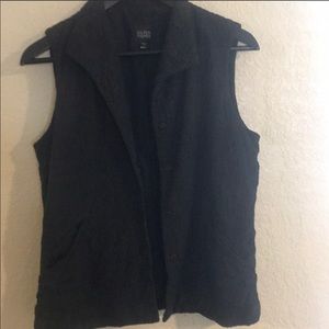 Eileen Fisher Black Silk Vest
